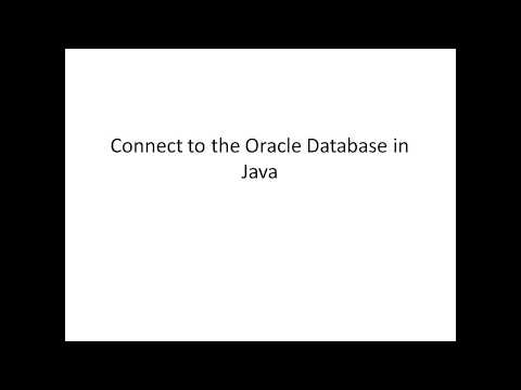 Connecting Java with Oracle