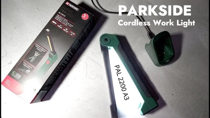 PARKSIDE Battery LED work light PAL 2200 A1 TEST 4 flashlight - YouTube