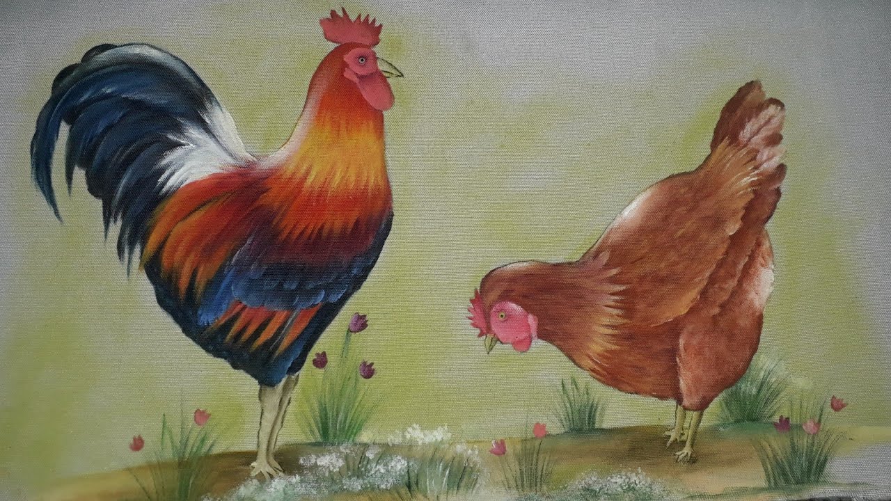 pintura em tecido (galinha).