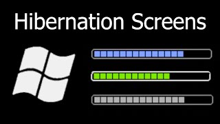 Windows Hibernation Screens Evolution!