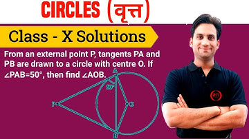 From an external point P, tangents PA and PB are drawn to a circle with centre O. If ∠PAB = 50°,