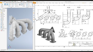 Autodesk Inventor 2021 Tutorial E25 - 3D Modeling Practice #4+ Music background