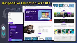 Build a Responsive Online Education Website | LMS | React TailwindCSS