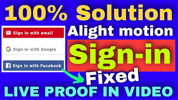 Alight motion sign in problem | Alight motion Facebook login problem | Alight creative login problem