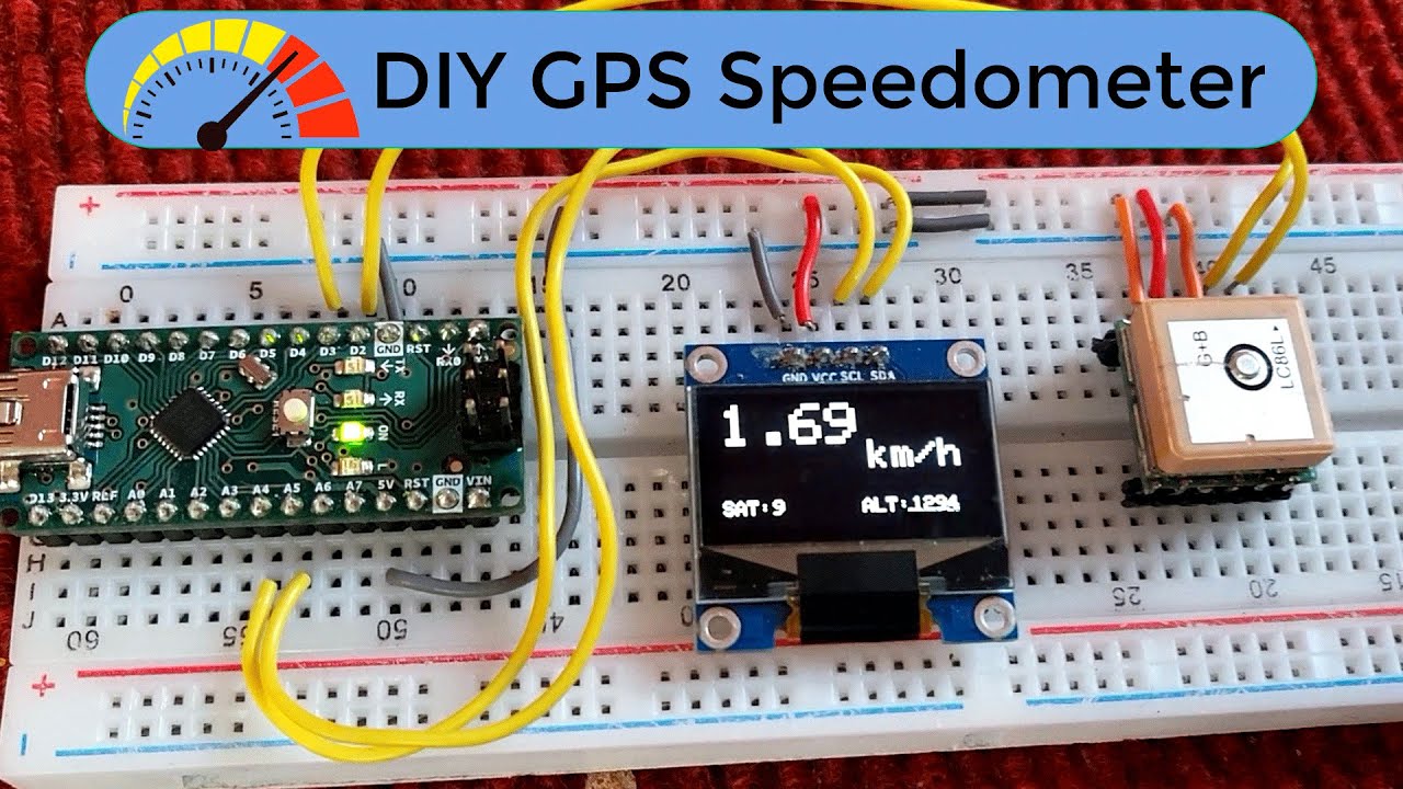 Habitat Katedral Slip sko DIY Speedometer using GPS Module & Arduino with OLED Display - YouTube