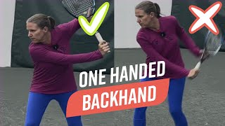 Spinshot Tennis Training Guide - One Handed Backhand Take Back