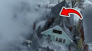New York Blizzard  - Fire Department Fighting Multiple Homes On Fire in Buffalo, NY