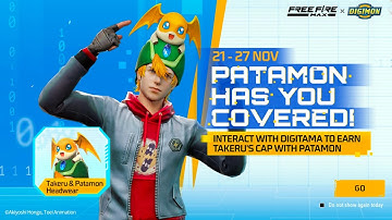 #FreeFire #FreeFireMAX🔥 Free Fire X Digimon Event: Takeru & Patamon Mission Guide! 🔥