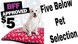 Five Below Pet Selection from toys to an elevated bed