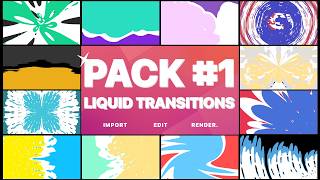 Liquid Transitions Transition Pack Template for Content Creators — HD