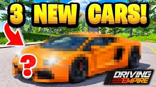 3 NEW CARS Are Coming To Driving Empire!