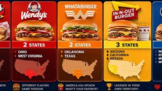 How Many USA States Have The Same Favorite Fast Food Chain