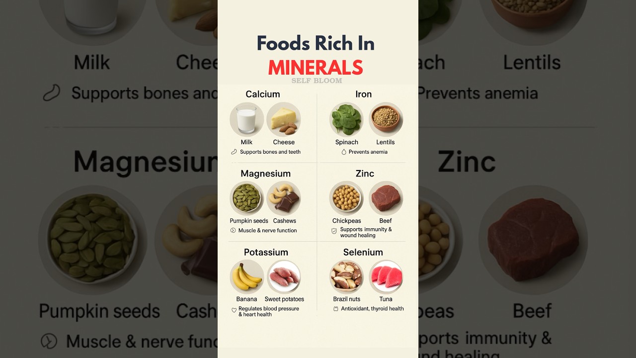 Top Mineral-Rich Foods for a Healthy Body 🌿💪 