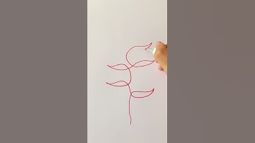 Vẽ hoa hồng chỉ bằng 1 nét duy nhất tặng Crush- Lê Công Duy Tính #shorts