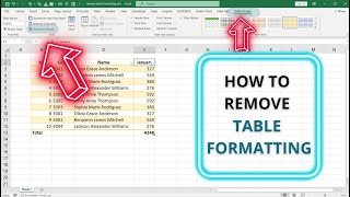 How to Remove Table Formatting in Excel (3 Options)