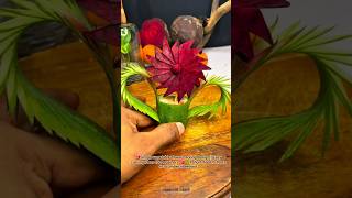 Simple vegetable flower carving design || Easy carving ideas for begainers 🌺🌿 #shortsfeed #shorts