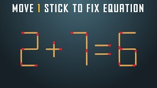 Tricky Maths Matchstick Puzzles With Solutions. Matchstick Equation Puzzles With Answers
