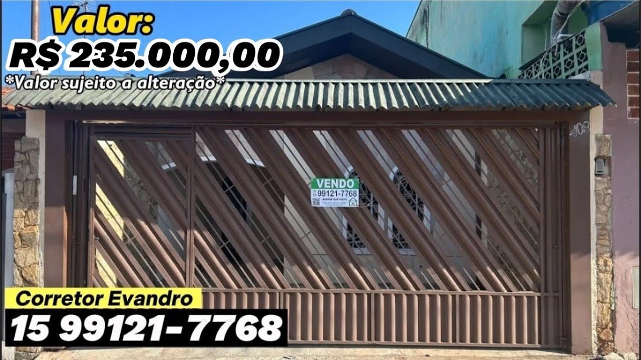 Casa l Venda l Jardim Wanderley l Interior l Tatuí/SP