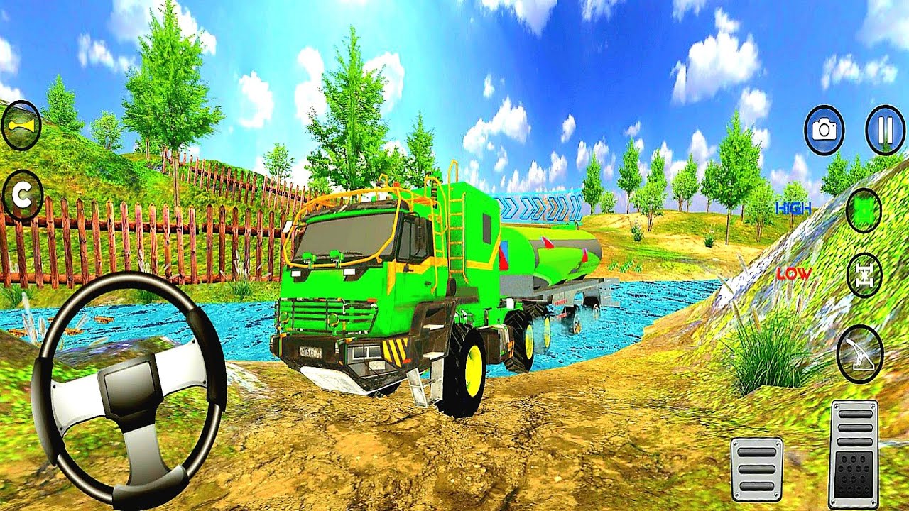 Truk Tangki Full Bensin Lewat Jalan Licin Berlumpur - Mengemudi Truk 3d 2026 - Game Mobil Truk
