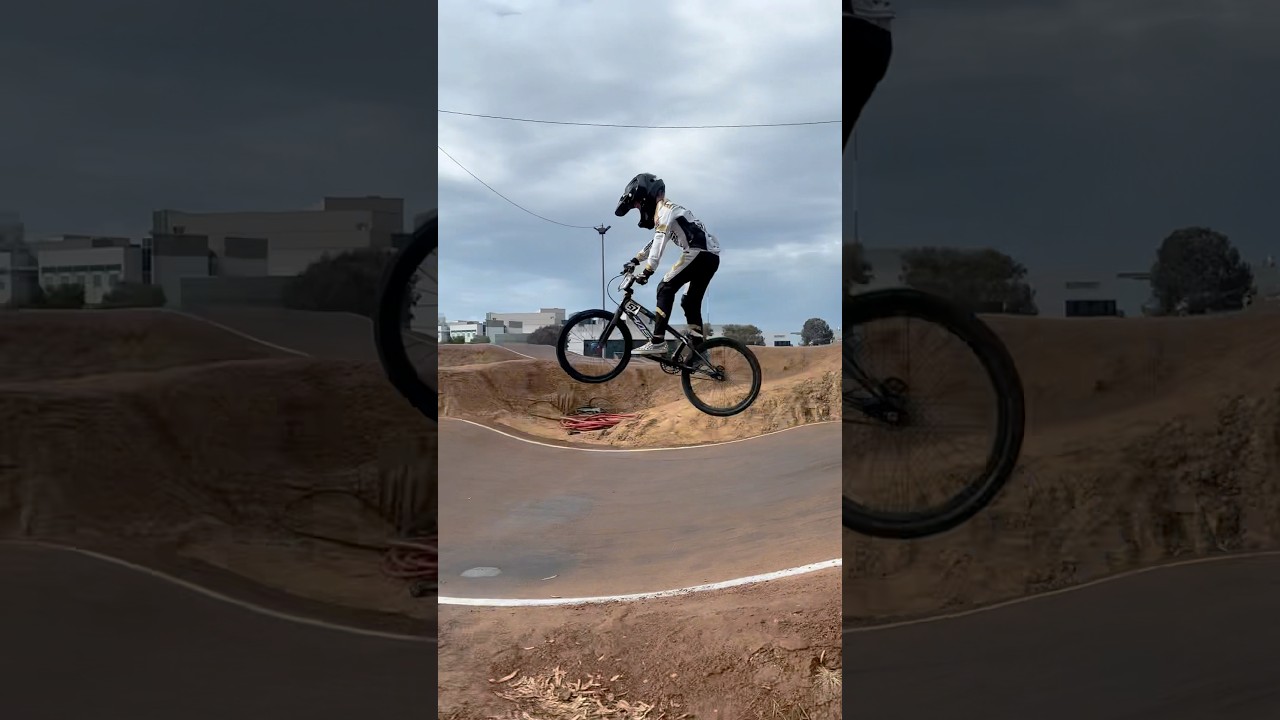 Jumping the rollers at San Diego BMX!