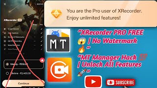 XRecorder Pro Features Unlock | MT Manager Guide | Latest Trick 2026 🔥