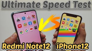 Redmi Note 12 v iPhone 12 Speed Test