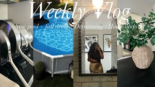 Amazon Pool install | HomeGoods Haul | Decorate with me , luxury Kitchen Upgrades & New Home Updates