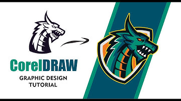 Learn Graphic Designing Techniques in CorelDRAW - Dragon Mascot Logo - Ahsan Sabri