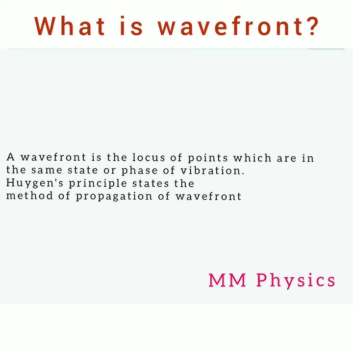 Define wavefront class 12 physics youtube
