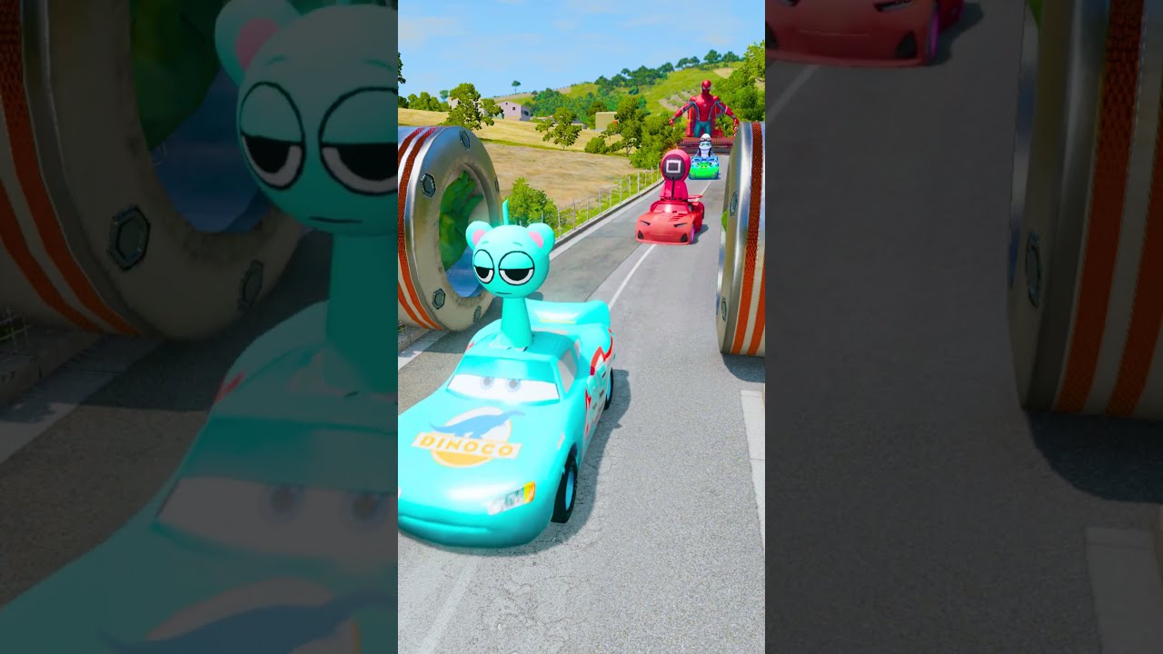Wacky Rides Funny Cars Against Bollard Hulk Hands Trap BeamNG Drive