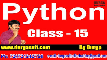 Learn Python Programming Tutorial Online Training by Durga Sir On 18-05-2018 @ 7AM