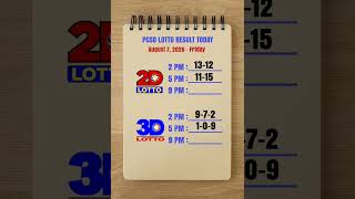 Lotto Result Today 5pm Draw August 7, 2026 PCSO #lotto #lottoresulttoday #lottoresulttoday5pm