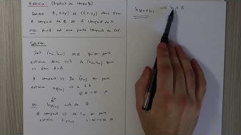 ESPACES VECTORIELS NORMÉS | POURQUOI UN PRODUIT de COMPACTS est un COMPACT ?