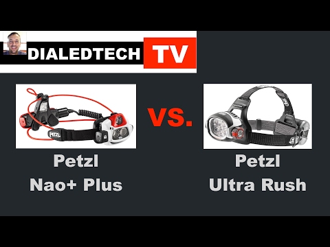 Petzl ULTRA RUSH vs  NAO+ Plus Headlamp Comparison | Headlamps101