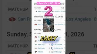 Pink's 2 Dam Early #NFL Picks for #week1 of 2026-27 Season 🏈