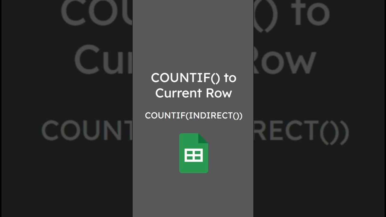 COUNTIF() up to Current Row