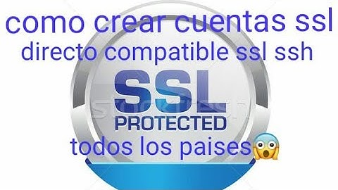 como crear cuentas ssl compatible con ssh directo🚀