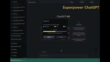ChatGPT- Export All Chats
