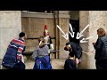 Rude young teens shocking behaviour when they visit the horse guards