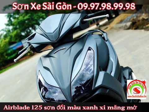 Video Airblade 2014 sơn đổi màu xanh xi măng mờ hot nhất... - youtube