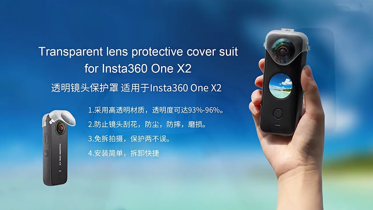 For Insta360 X3 STARTRC No Disassembly Transparent Lens Protection