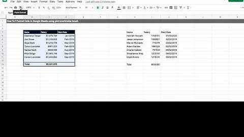 How To? Format Cells in Google Sheets Using Roller/Paint Brush