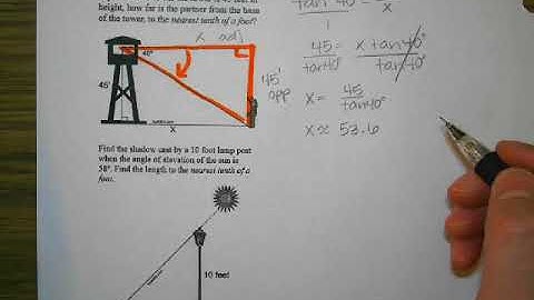 Right Triangle Trig Word Problems