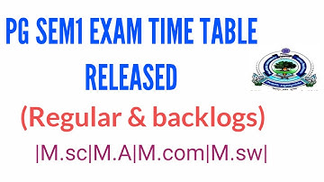 PG SEM 1 exam time table//Exams//PU//KU//instructions to students