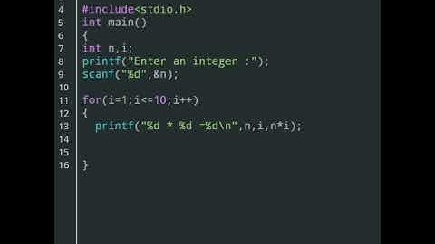 #C 25 To generate multiplication table in C Programming | computer programming | #shorts #coding