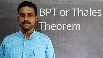 10th Maths: TN Board:Chapter 4: Geometry: BPT or Thales Theorem, DD Academy Chennai by Sethu