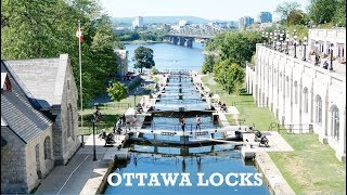 Ottawa Locks on Rideau Canal - Ottawa Ontario Canada Travel vlog