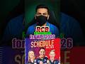 😱RCB WPL 2026 Schedule OUT!🚨 First Match vs MI🏆RCB Full Schedule &amp; Venues detail in just 60s🔥