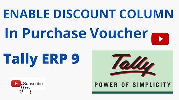 How To Enable Separate Discount Column In Tally ERP 9