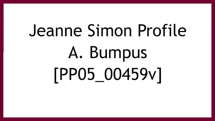 Jeanne Simon Profile